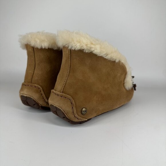 UGG ALENA CHESTNUT SHEARLING LINED MOCCASIN SLIPPERS US 5 - Picture 10 of 16